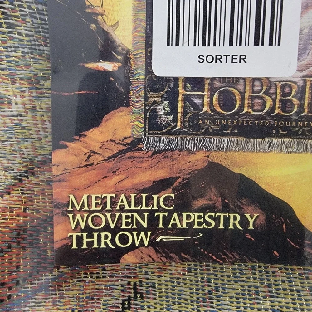 NEW The Hobbit: An Unexpected‎ Journey Group Woven Fringe Tapestry Throw Blanket